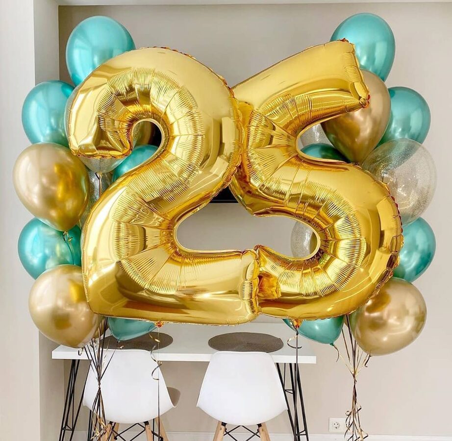 Folija ciparu baloni Dzimšanas dienai